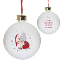 Personalised Me to You Christmas Cuddles Bauble